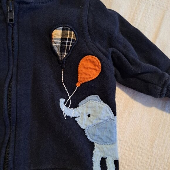 Gymboree boys size 3-6 months bodysuit EUC and matching hoodie VGUC - Picture 3 of 7